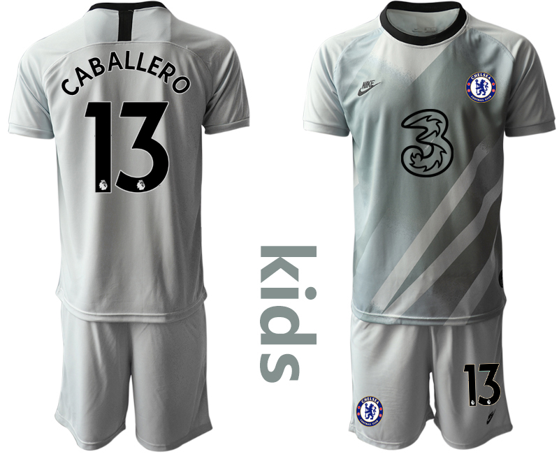 Youth 2020-21 Chelsea gray goalkeeper 13# CABALLERO soccer jerseys