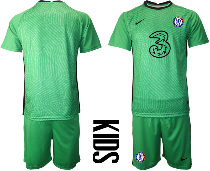 Youth 2020-21 Chelsea green goalkeeper soccer jerseys