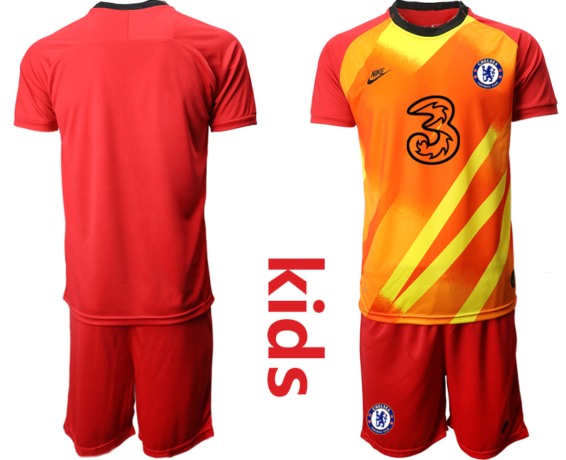 Youth 2020-21 Chelsea red goalkeeper  soccer jerseys