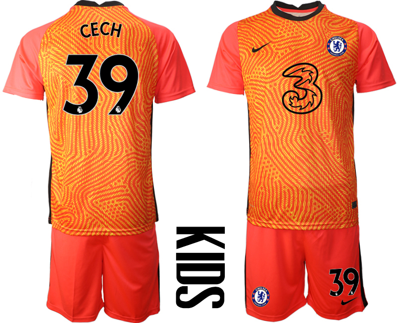 Youth 2020-21 Chelsea red goalkeeper 39# CECH soccer jerseys