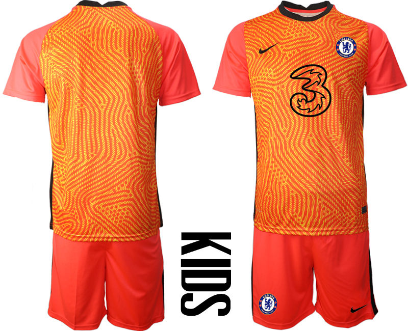 Youth 2020-21 Chelsea red goalkeeper soccer jerseys