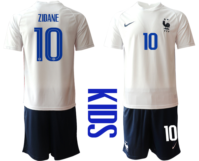 Youth 2020-21 France away 10# ZIDANE soccer jerseys