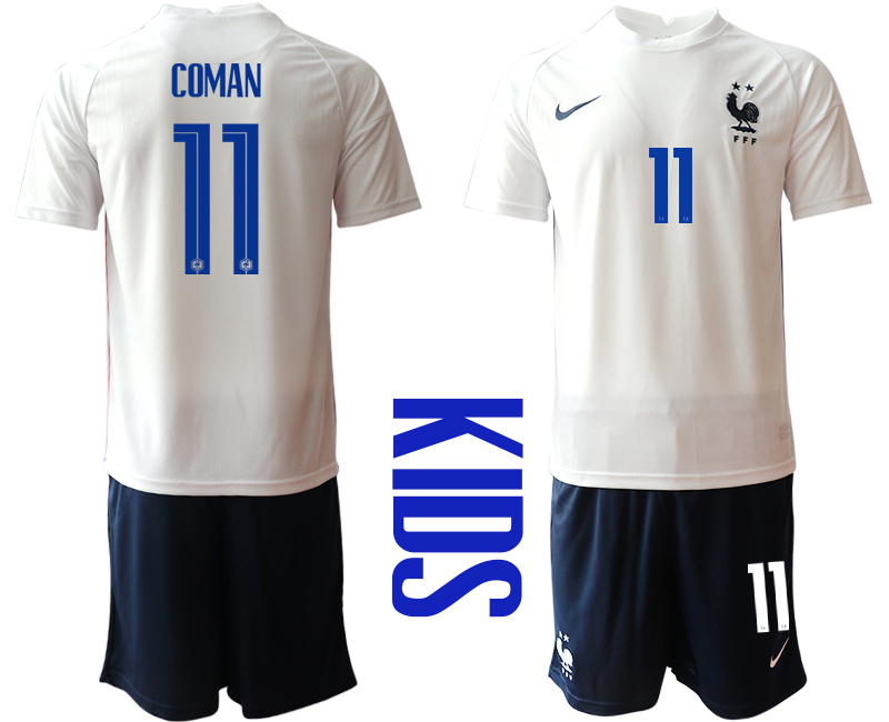 Youth 2020-21 France away 11# COMAN soccer jerseys