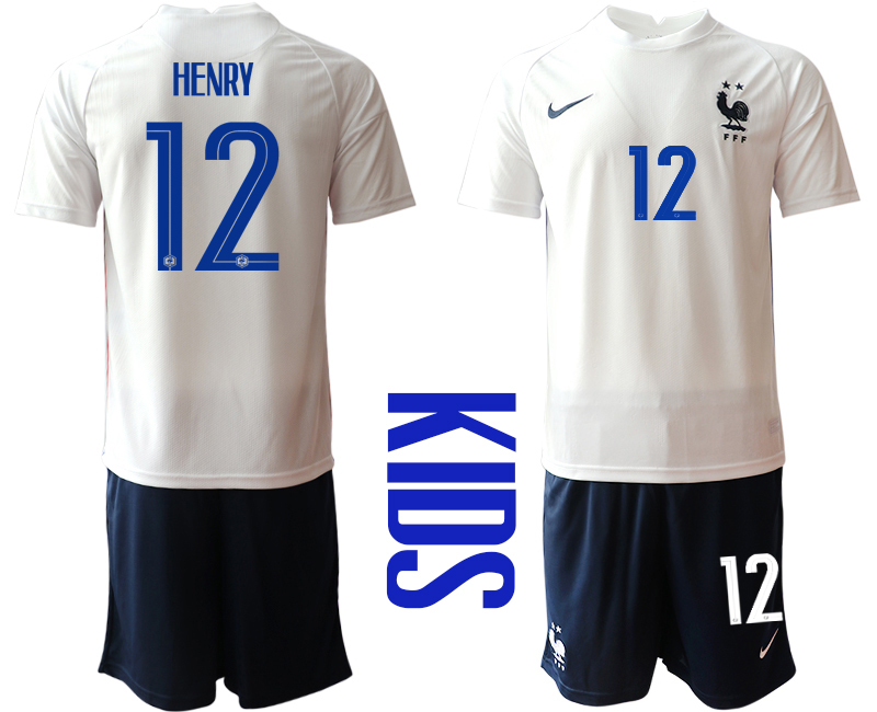 Youth 2020-21 France away 12# HENRY soccer jerseys