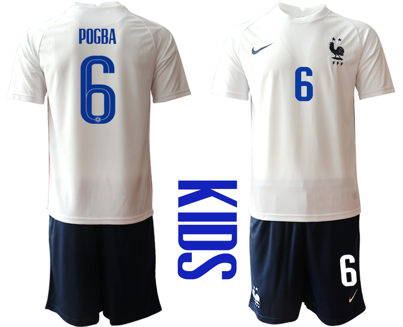 Youth 2020-21 France away 6# POGBA soccer jerseys