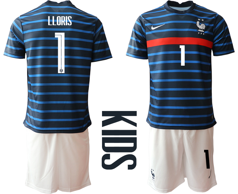 Youth 2020-21 France home 1# LLORIS soccer jerseys