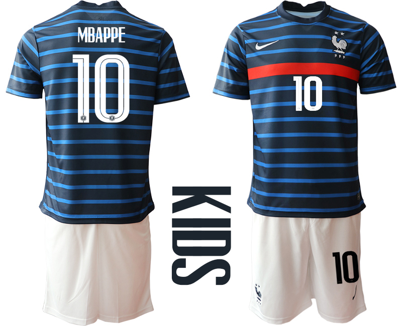 Youth 2020-21 France home 10# MBAPPE soccer jerseys