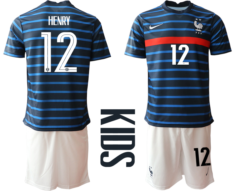 Youth 2020-21 France home 12# HENRY soccer jerseys