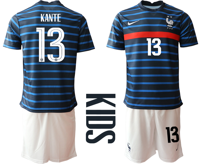 Youth 2020-21 France home 13# KANTE soccer jerseys