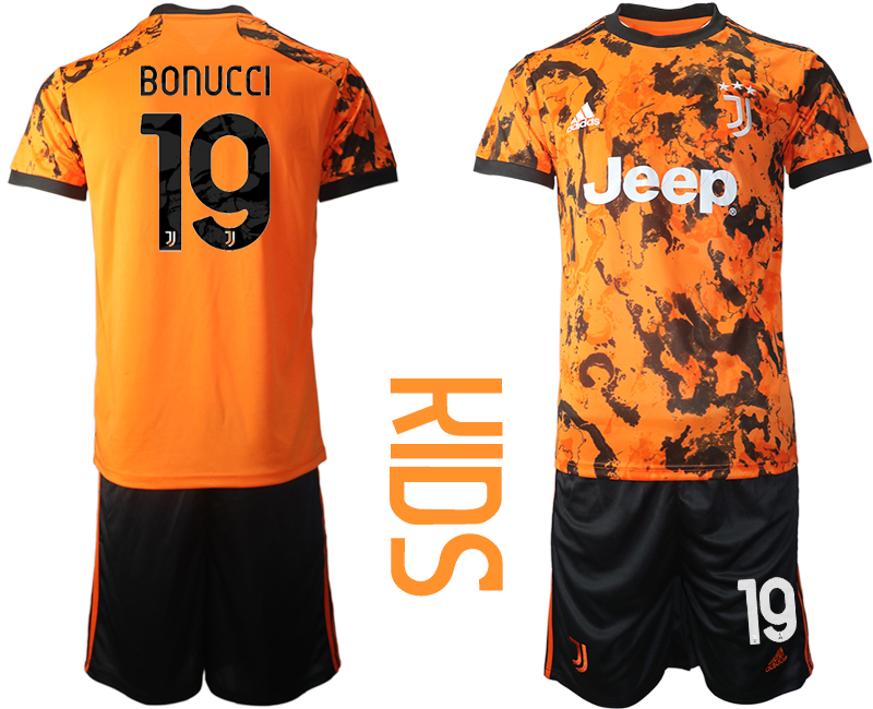 Youth 2020-21 Juventus  away 19# BONUCCI soccer jerseys