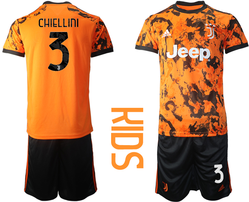 Youth 2020-21 Juventus  away 3# CHIELLINI soccer jerseys