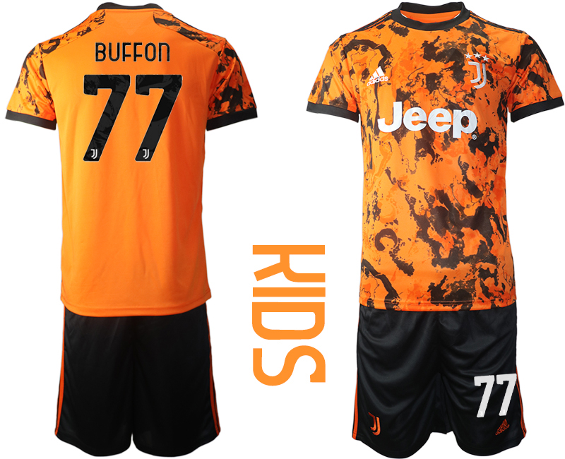 Youth 2020-21 Juventus  away 77# BUFFON soccer jerseys