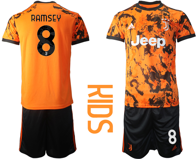 Youth 2020-21 Juventus  away 8# RAMSEY soccer jerseys