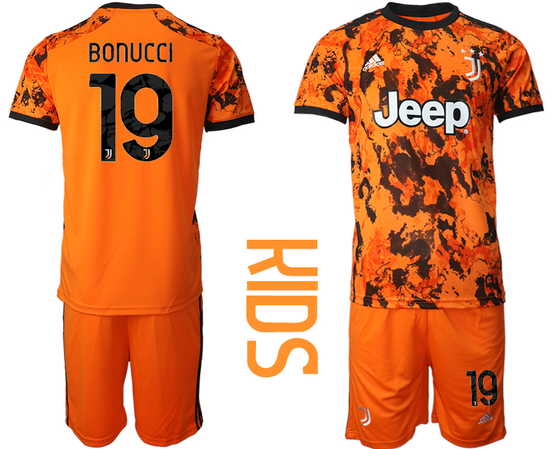 Youth 2020-21 Juventus away  19# BONUCCI soccer jerseys