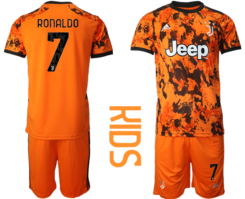 Youth 2020-21 Juventus away  7# RONALDO soccer jerseys