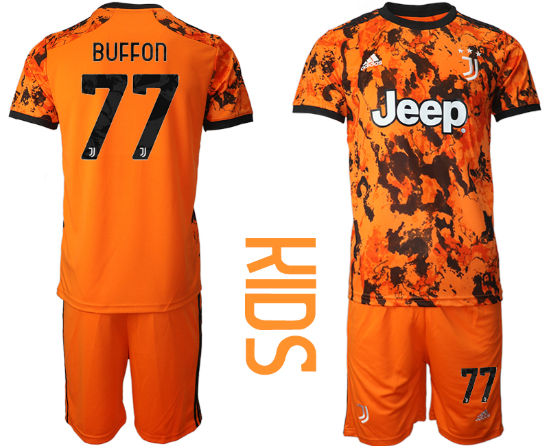 Youth 2020-21 Juventus away  77# BUFFON soccer jerseys