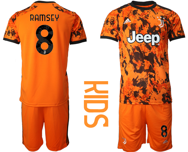 Youth 2020-21 Juventus away  8# RAMSEY soccer jerseys