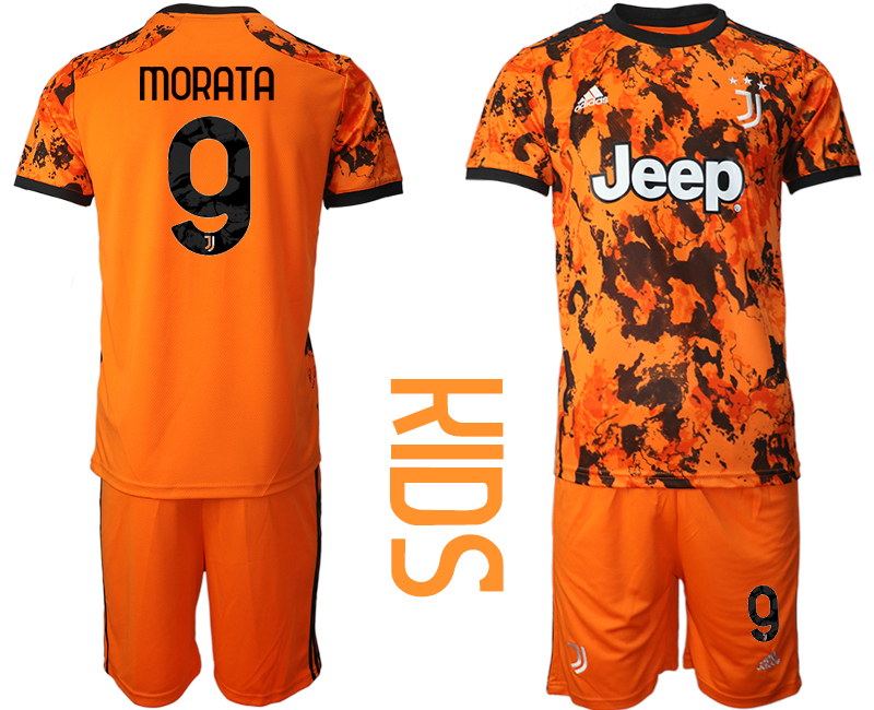 Youth 2020-21 Juventus away  9# MORATA soccer jerseys