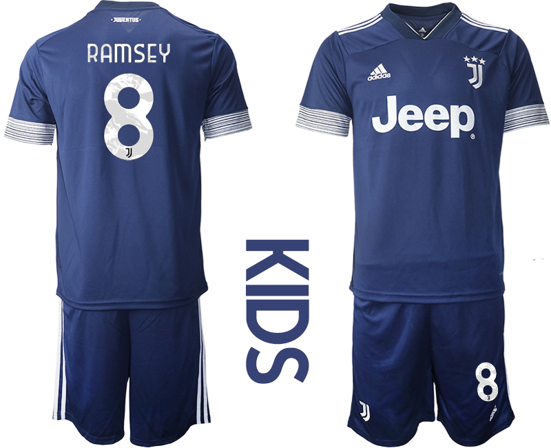 Youth 2020-21 Juventus away 8# RAMSEY soccer jerseys