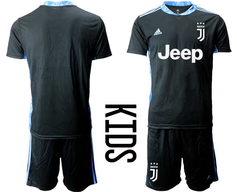 Youth 2020-21 Juventus black goalkeeper soccer jerseys