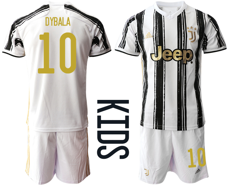 Youth 2020-21 Juventus home 10# DYBALA soccer jerseys.