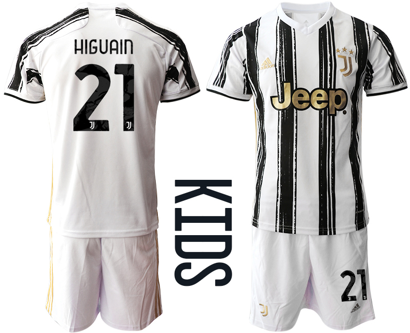 Youth 2020-21 Juventus home 21# HIGUAIN soccer jerseys