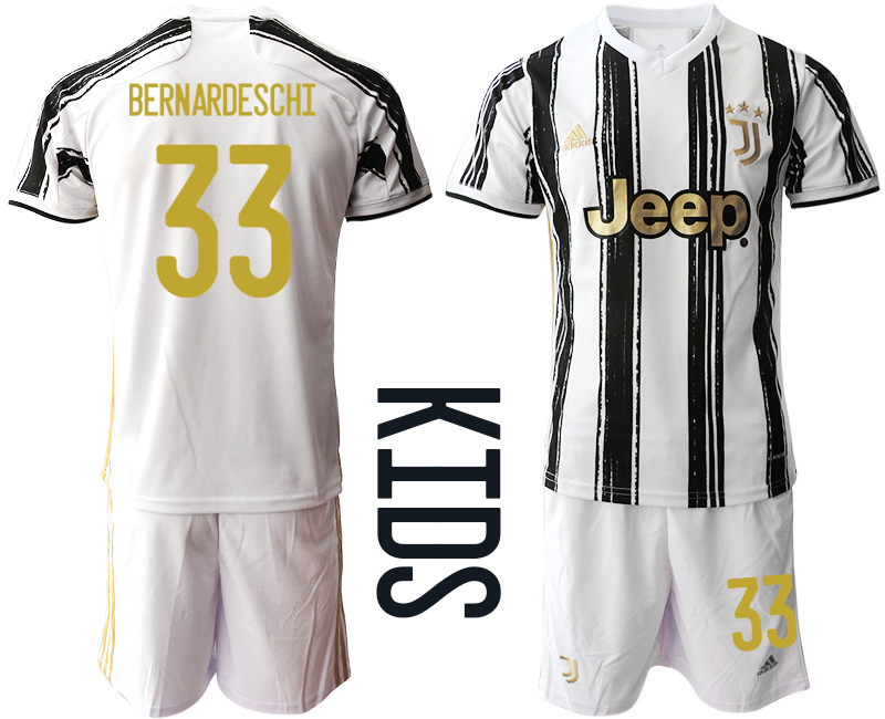 Youth 2020-21 Juventus home 33# BERNARDESCHI soccer jerseys.