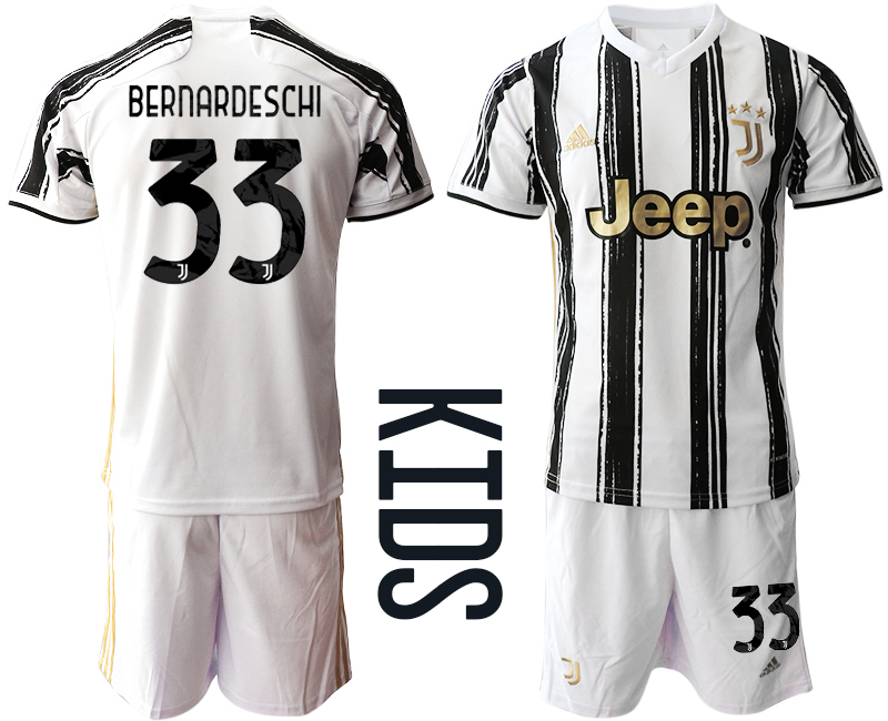 Youth 2020-21 Juventus home 33# BERNARDESCHI soccer jerseys