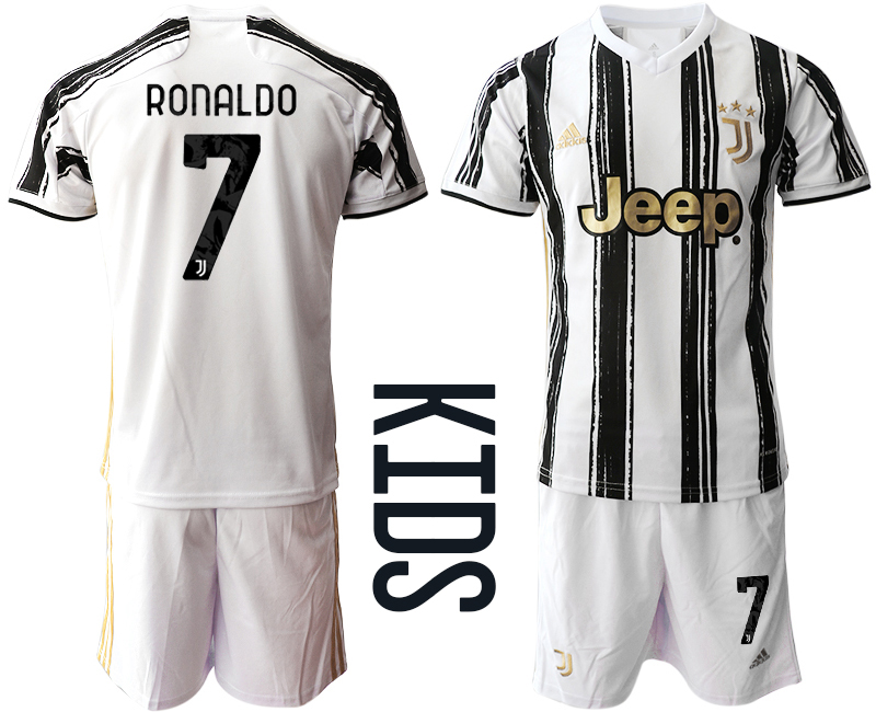 Youth 2020-21 Juventus home 7# RONALDO soccer jerseys