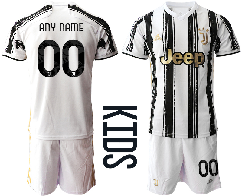 Youth 2020-21 Juventus home any name custom soccer jerseys