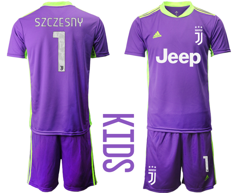 Youth 2020-21 Juventus purple goalkeeper 1# SZCZESNY soccer jerseys