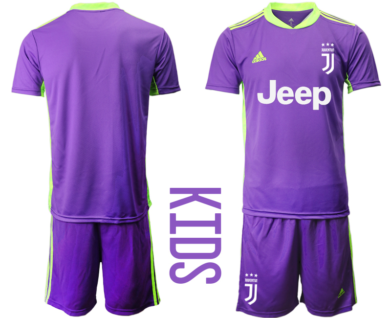 Youth 2020-21 Juventus purple goalkeeper soccer jerseys