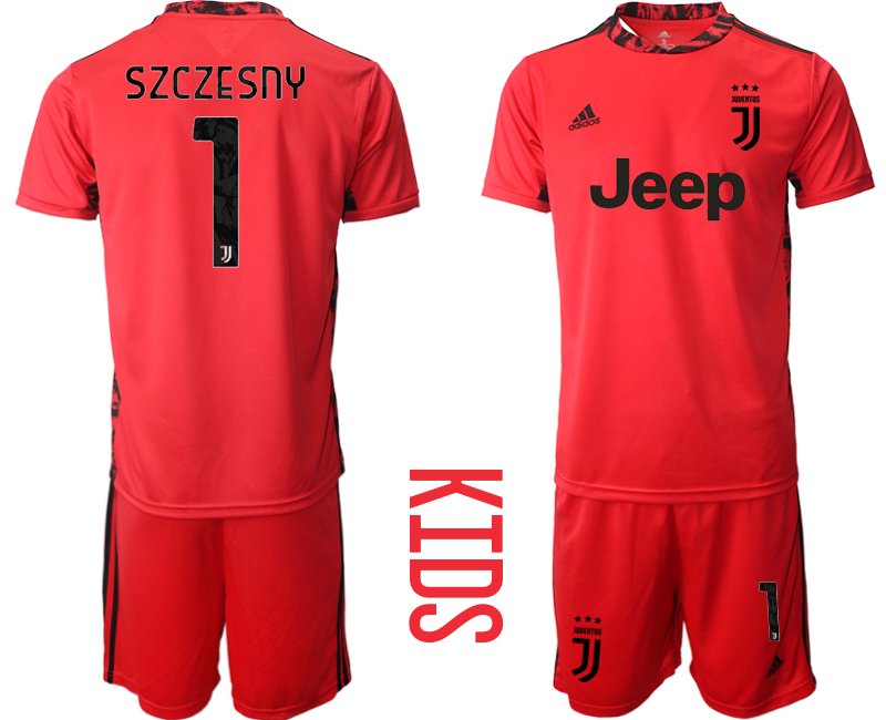 Youth 2020-21 Juventus red goalkeeper 1# SZCZESNY soccer jerseys