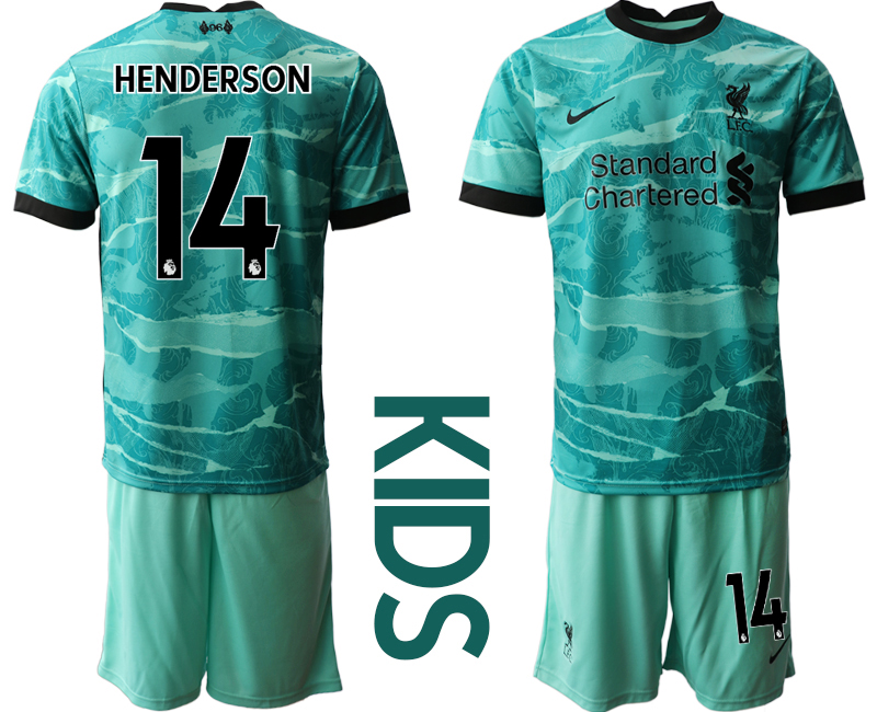 Youth 2020-21 Liverpool away 14# HENDERSON soccer jerseys