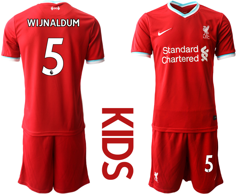 Youth 2020-21 Liverpool home 5# WIJNALDUM soccer jerseys