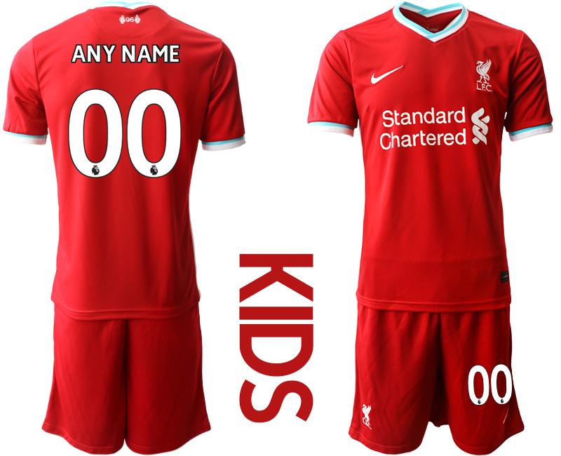 Youth 2020-21 Liverpool home any name custom soccer jerseys