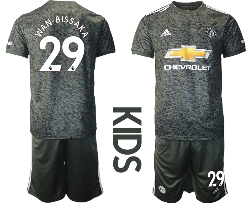 Youth 2020-21 Manchester United away 29# WAN-BISSAKA soccer jerseys