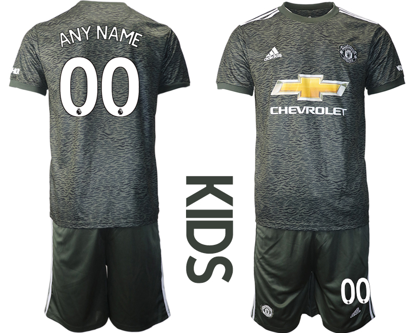 Youth 2020-21 Manchester United away any name custom soccer jerseys