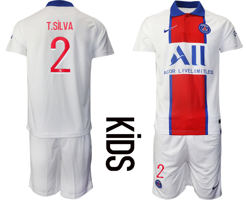 Youth 2020-21 Paris Saint-Germain away 2# T.SILVA soccer jerseys