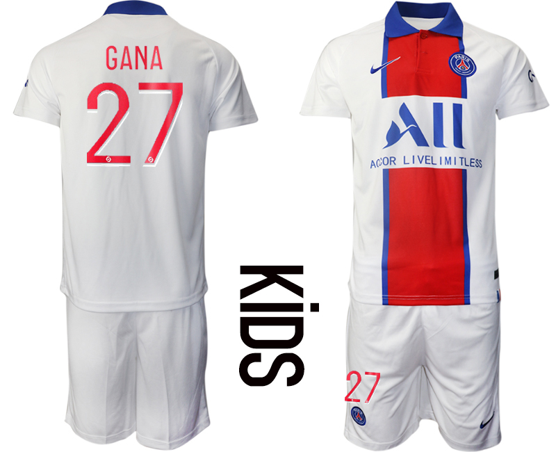 Youth 2020-21 Paris Saint-Germain away 27# GANA soccer jerseys