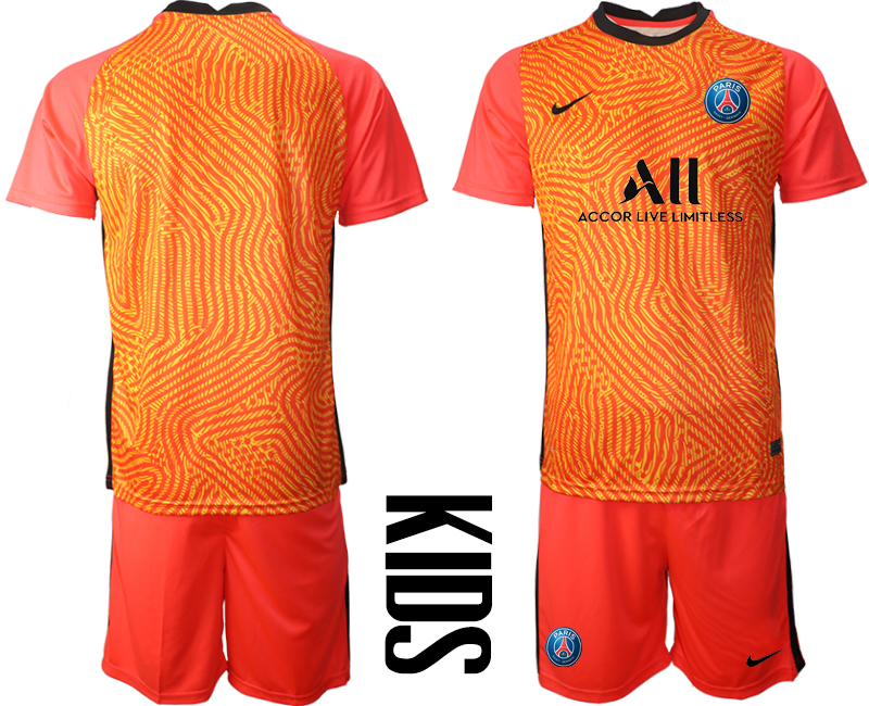 Youth 2020-21 Paris Saint-Germain red goalkeeper soccer jerseys