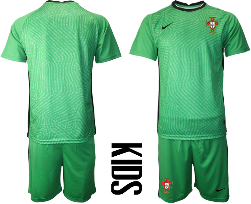 Youth 2020-21 Portugal green goalkeeper soccer jerseys