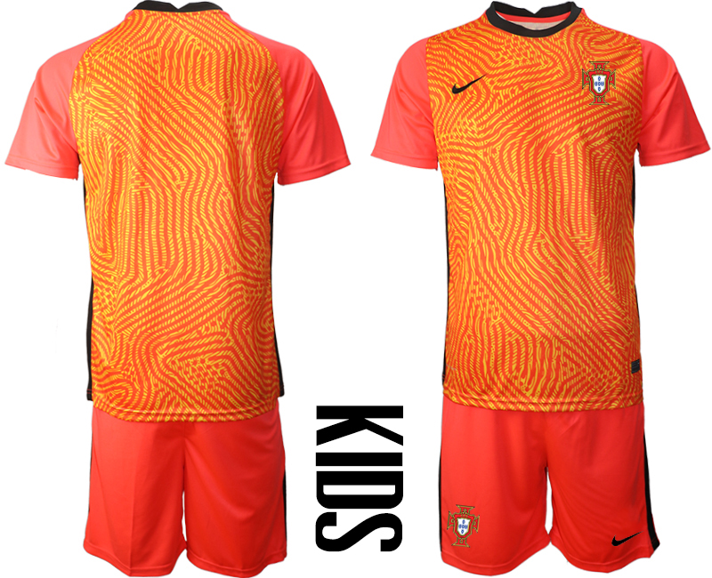 Youth 2020-21 Portugal red goalkeeper soccer jerseys