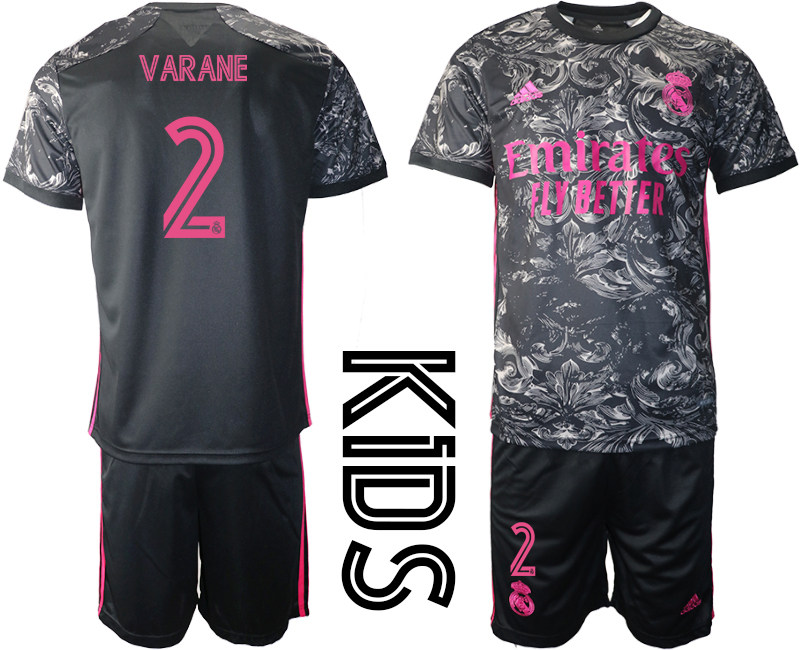 Youth 2020-21 Real Madrid away  2# VARANE soccer jerseys