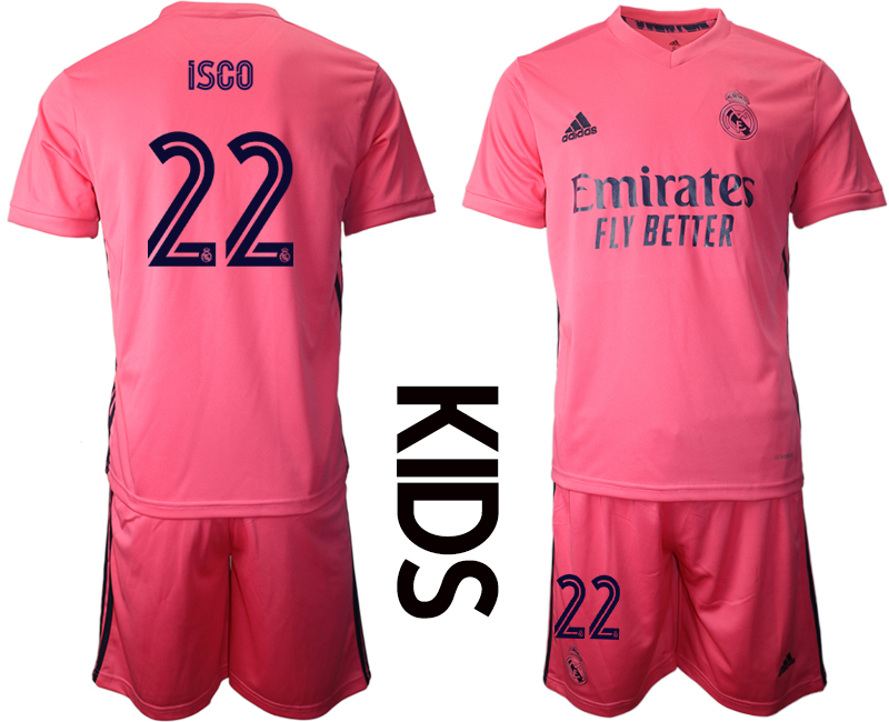 Youth 2020-21 Real Madrid away 22# ISCO soccer jerseys