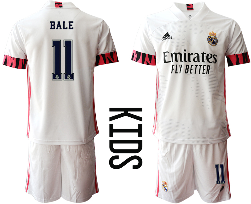 Youth 2020-21 Real Madrid home  11# BALE soccer jerseys