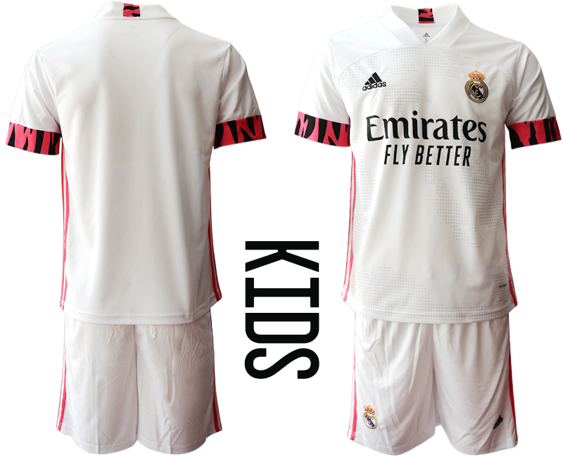 Youth 2020-21 Real Madrid home  soccer jerseys