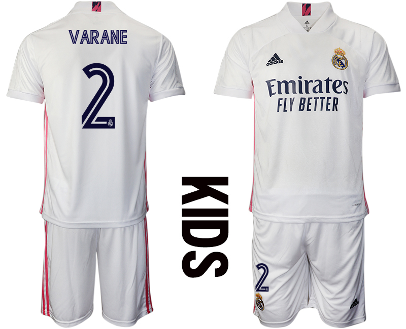 Youth 2020-21 Real Madrid home 2# VARANE soccer jerseys