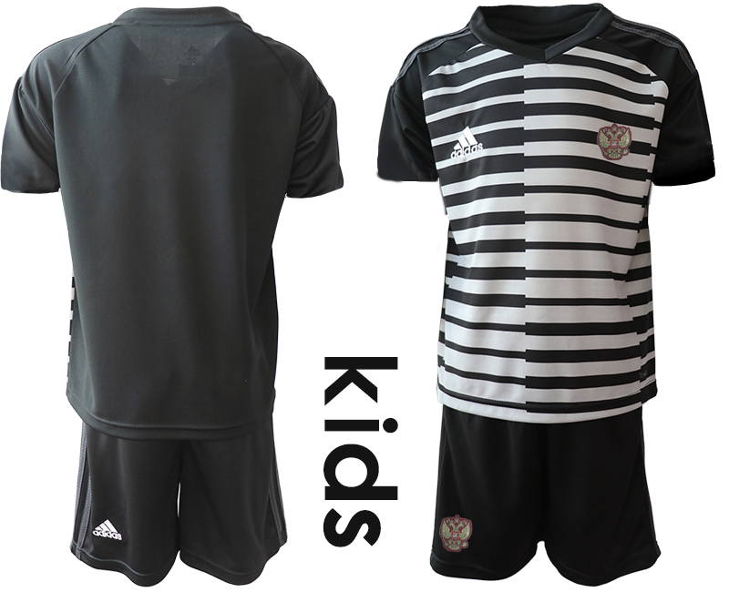 Youth 2020-21 Russia black  goalkeeper soccer jerseys