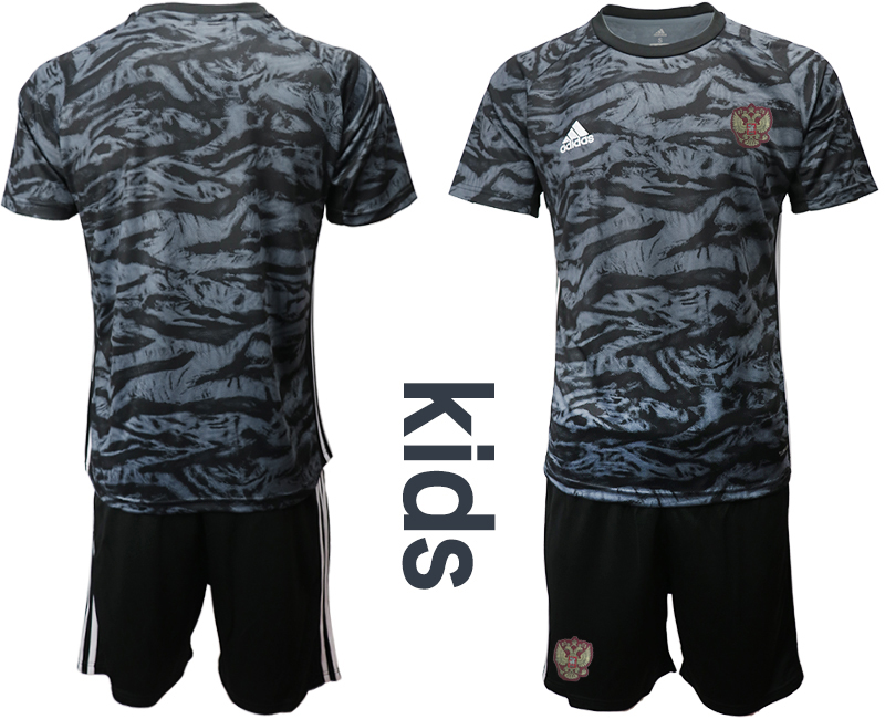 Youth 2020-21 Russia black goalkeeper soccer jerseys